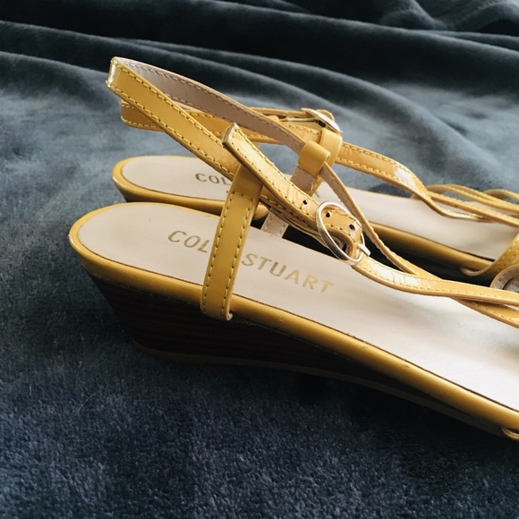 Colin Stuart Yellow Strappy Sandals - Picture 4 of 7